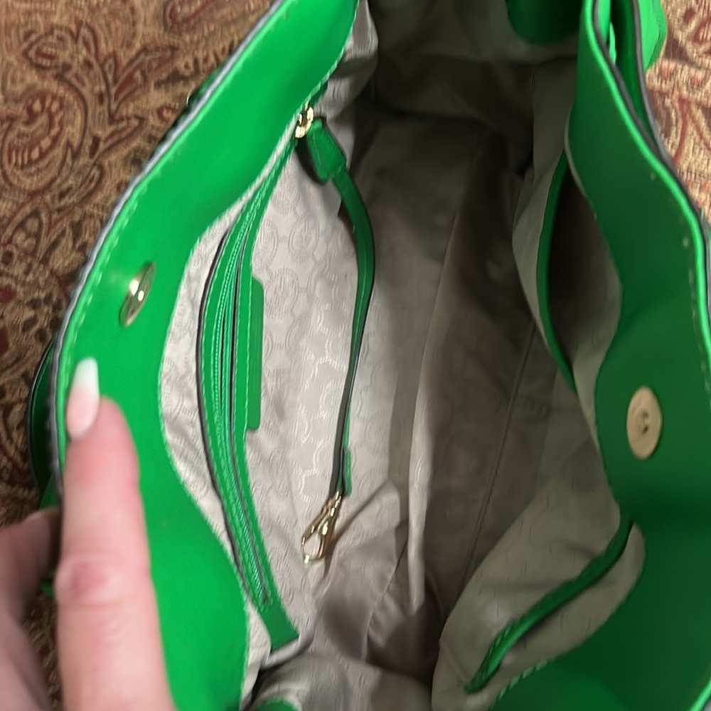 Michael Kors Green Satchel with Gold Hardware - Picture 9 of 11